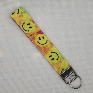 Key fob, Wristlet key fob, Key fob keychain, Wrist lanyard, Printed key fob, fabric key ring,
