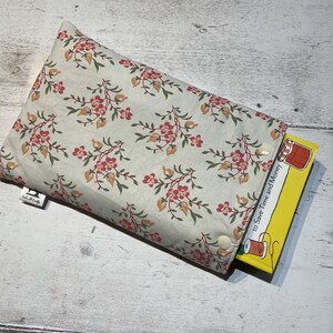 Book sleeve, handmade, book pouch, Book protector, padded Book sleeve, Book cosy, in Laura Ashley designer floral fabric.