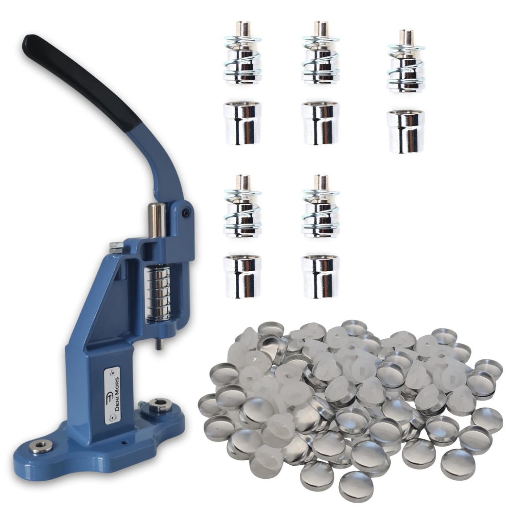 Fabric Covered Button Press Kit | DIY Button Maker With 5 Die Sets - Etsy