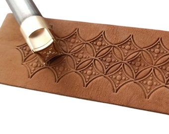 Brass Leather Stamp Tool: Geometric Pattern #008