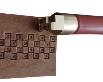 Brass Leather Stamp Tool #018: Geometric Design