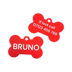 Dog bone shaped ID tag for engraving