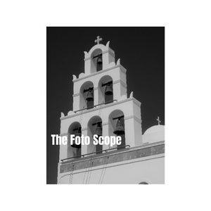 Santorini Church Bells No.1 Black & White (Digital Downloadable Photo)