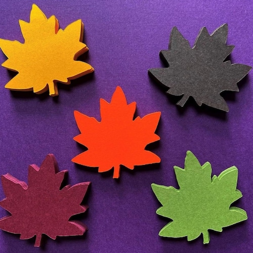Paper Leaf Die Cuts Maple Leaf Cutouts Fall Leaves Etsy