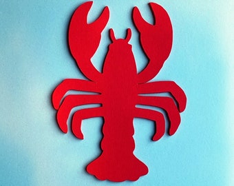 Summer Placeholder Scrapbooking Cardmaking 4 ~ Name Tags Shore Lobster Die Cuts ~ Qty Journal Clambake Beach Summer Dinner