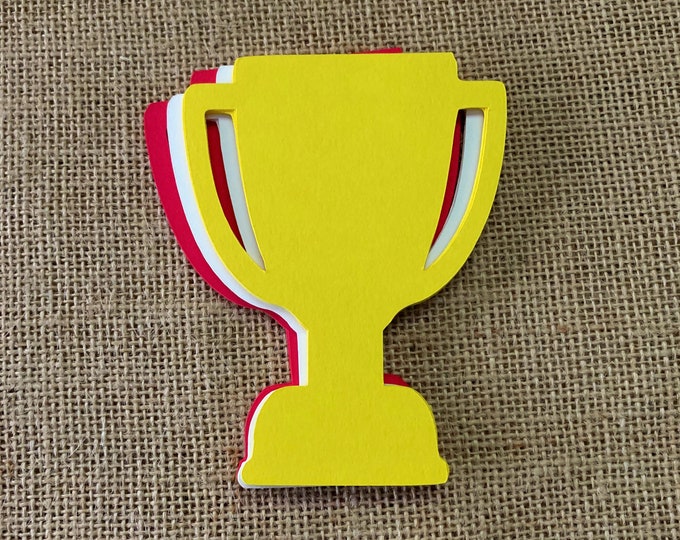 Trophy Paper Cut Outs Set of 25 Award Shaped Die Cuts Award Tags Trophy