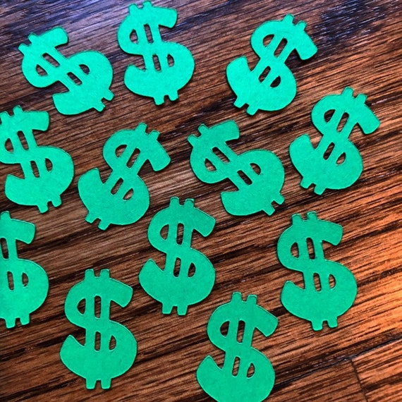 dollar sign confetti die
