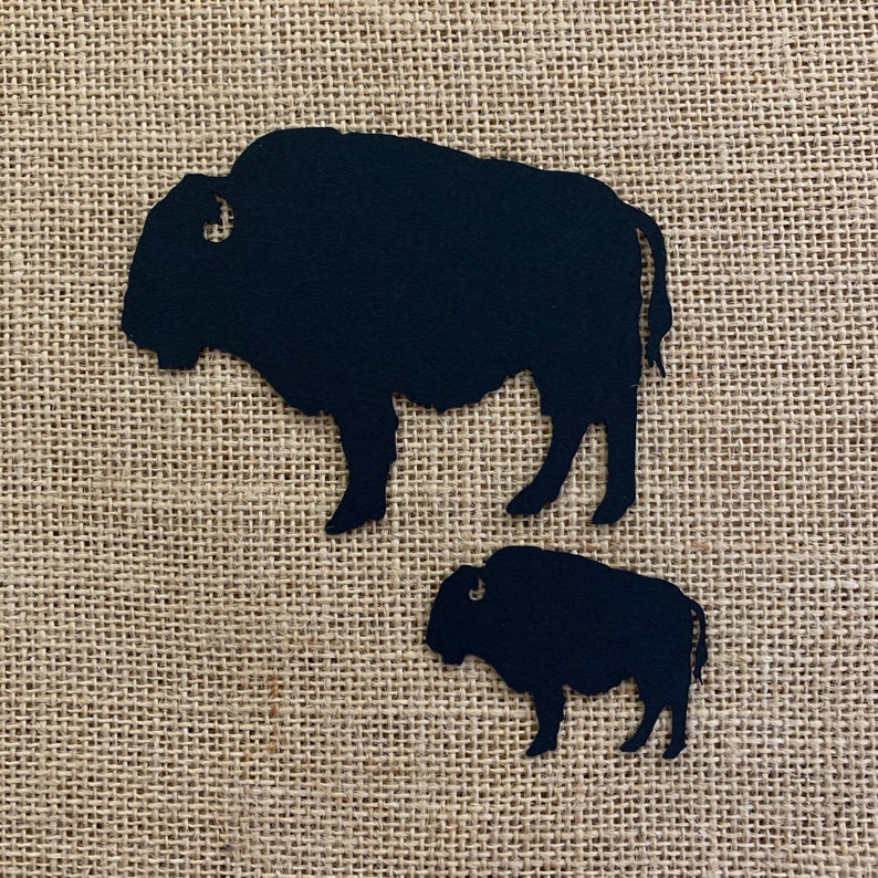 Buffalo Paper cut outs Set of 25 Buffalo Confetti Bison | Etsy