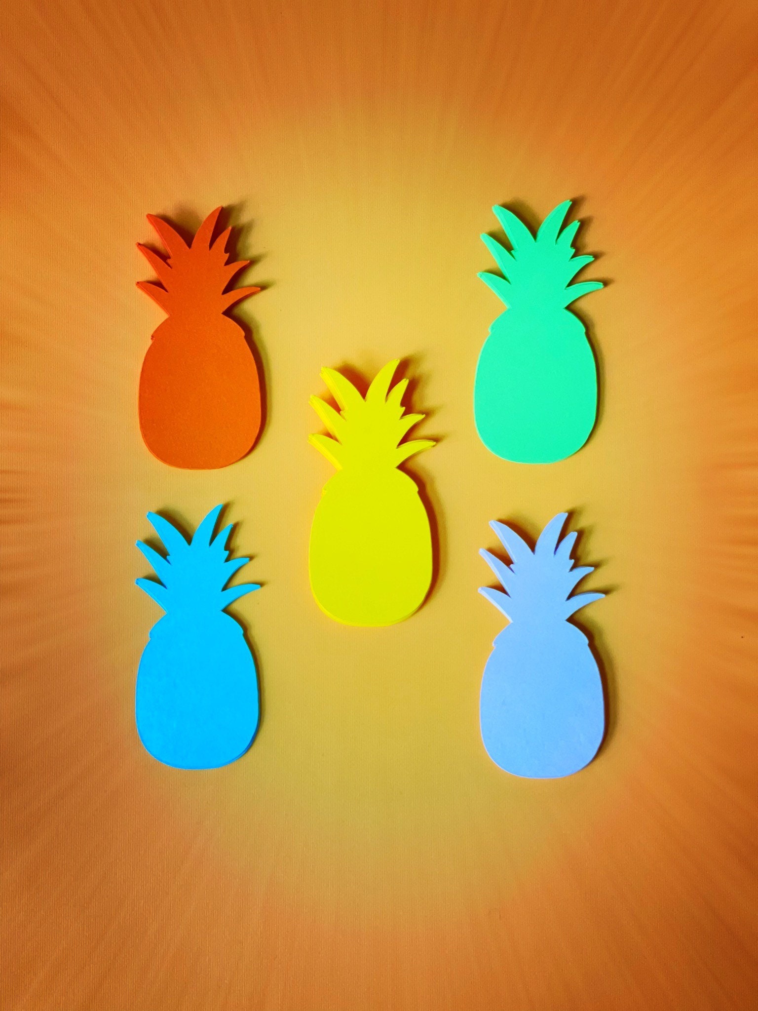 Pineapple Paper Cut Outs Set of 25 Pineapple Die Cuts Etsy