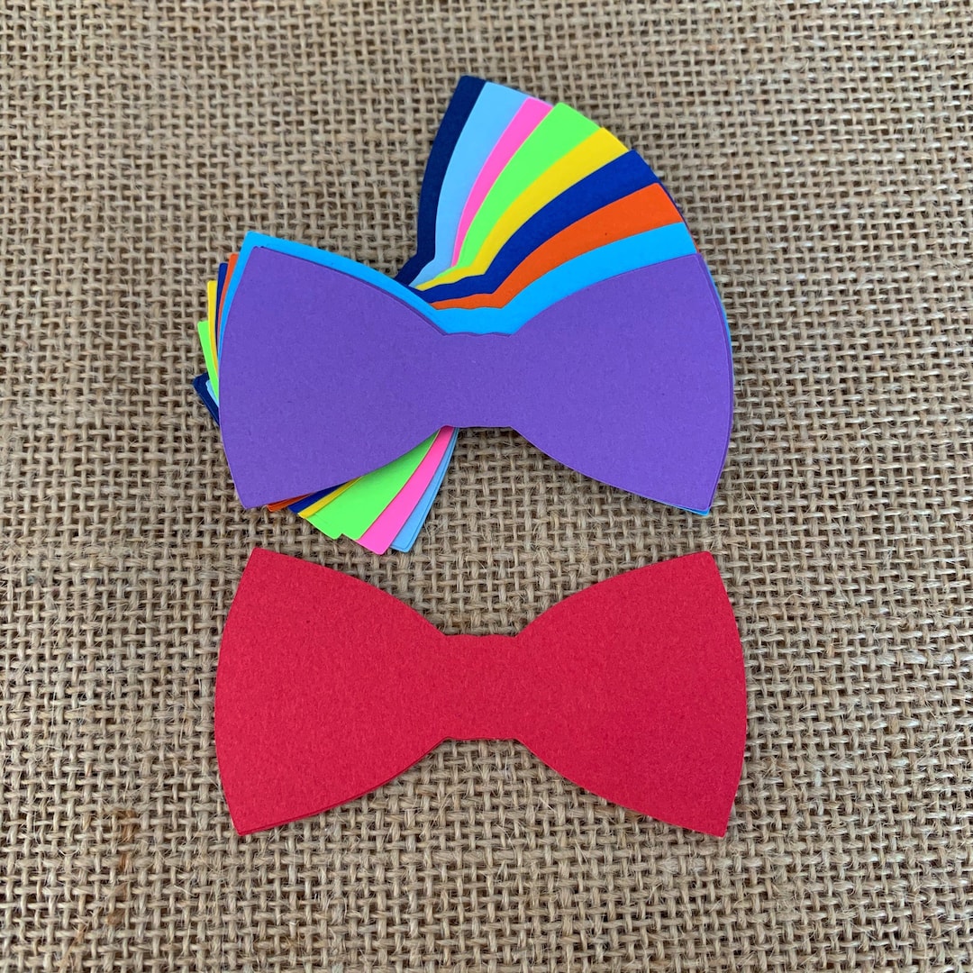 Bow Tie Paper Cut Outs Set of 25 Bow Tie Die Cuts Paper Bow Etsy