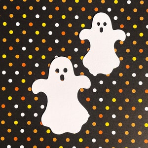 Ghost Paper Cut Outs Set of 25 ~ Ghost Die Cuts ~ Paper Ghosts