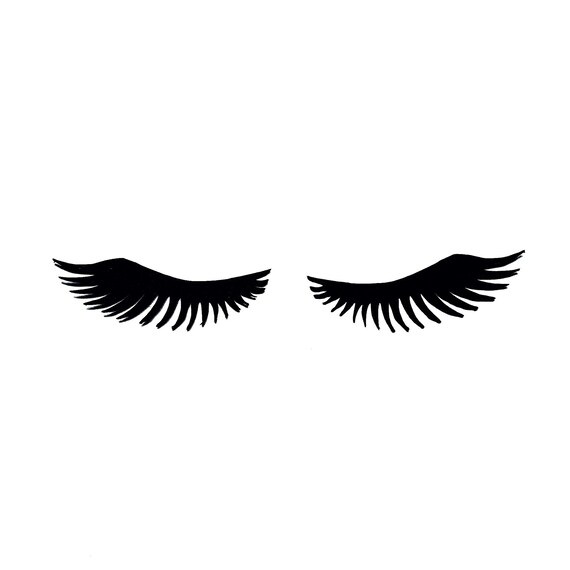 Black Eyelash Paper Cut Outs Set Of 25 Eyelash Cut Out Etsy