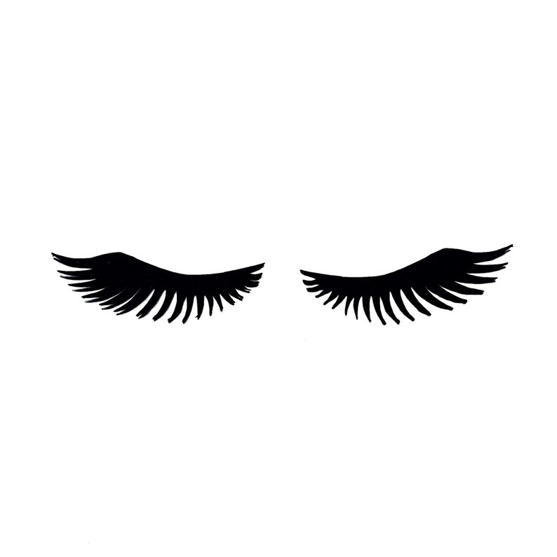 Black Eyelash Paper Cut Outs Set of 25 Eyelash Cut Out Etsy