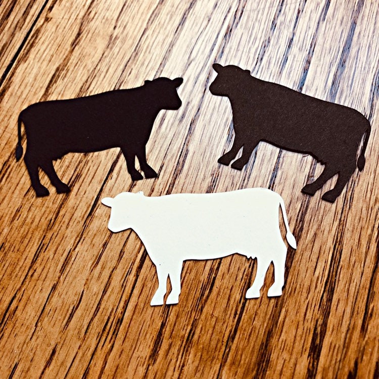 Die Cut Cow Paper Cutout 20 Pack Paper Cow Paper Cow Shapes Cow Shapes
