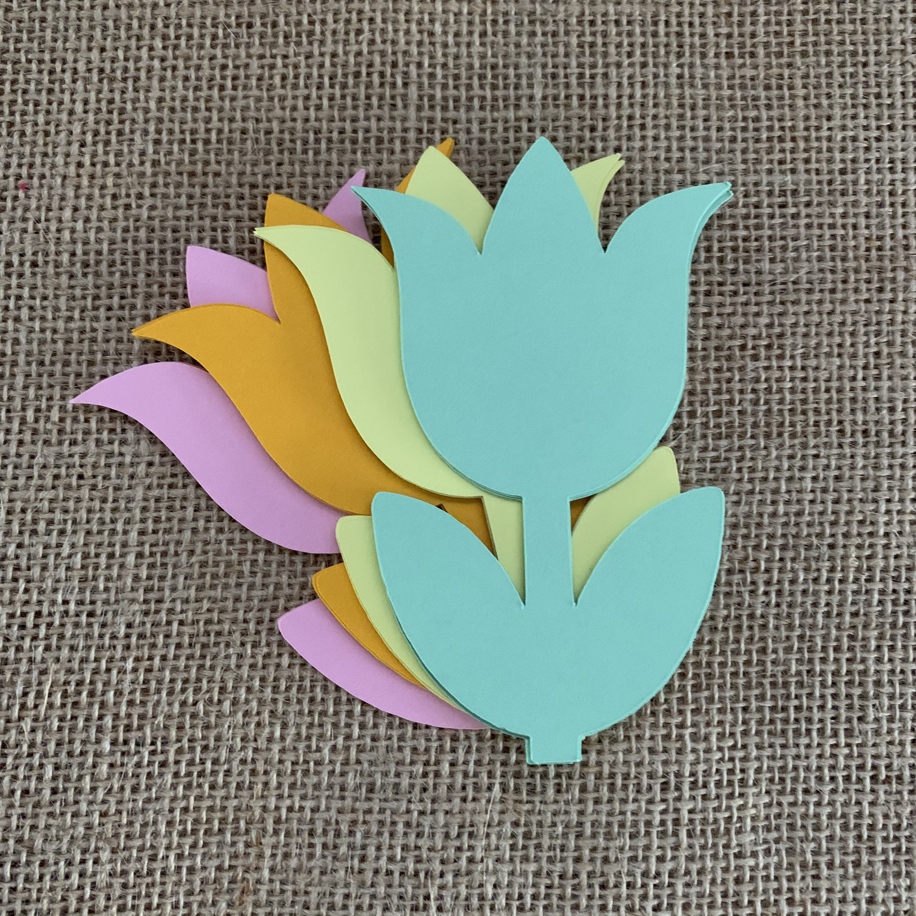 Tulip Paper Cut Outs Set of 25 Tulip Cut Outs Paper Tulips Etsy