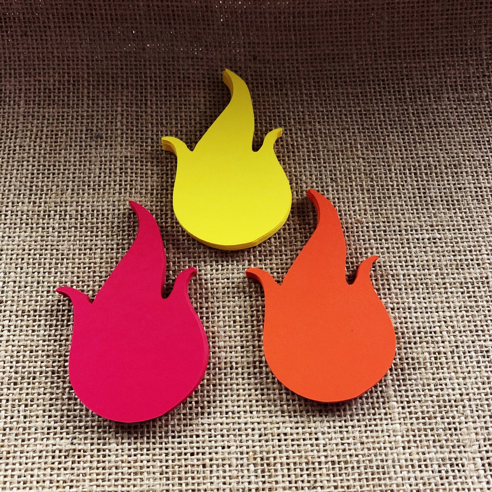 Flame Paper Cut Outs Set of 25 Paper Flame Die Cuts Fire Etsy