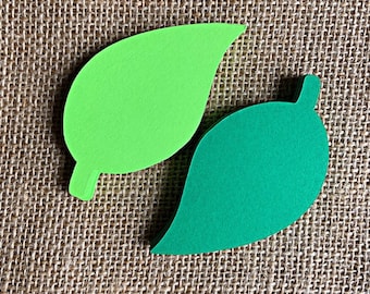 25-Plant Leaf Paper Die Cut Embellishment Scrapbook Journal Greeting Card Bulletin Board Calendar DIY Craft Supplies Ephemera Pack