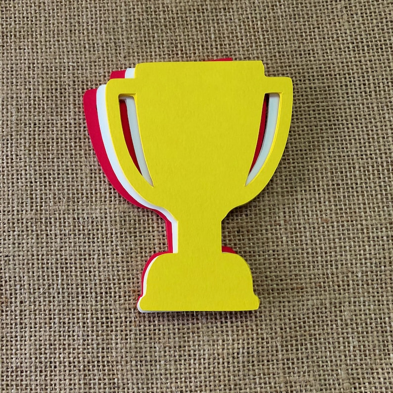 Trophy Paper Cut Outs Set of 25 Award Shaped Die Cuts Etsy