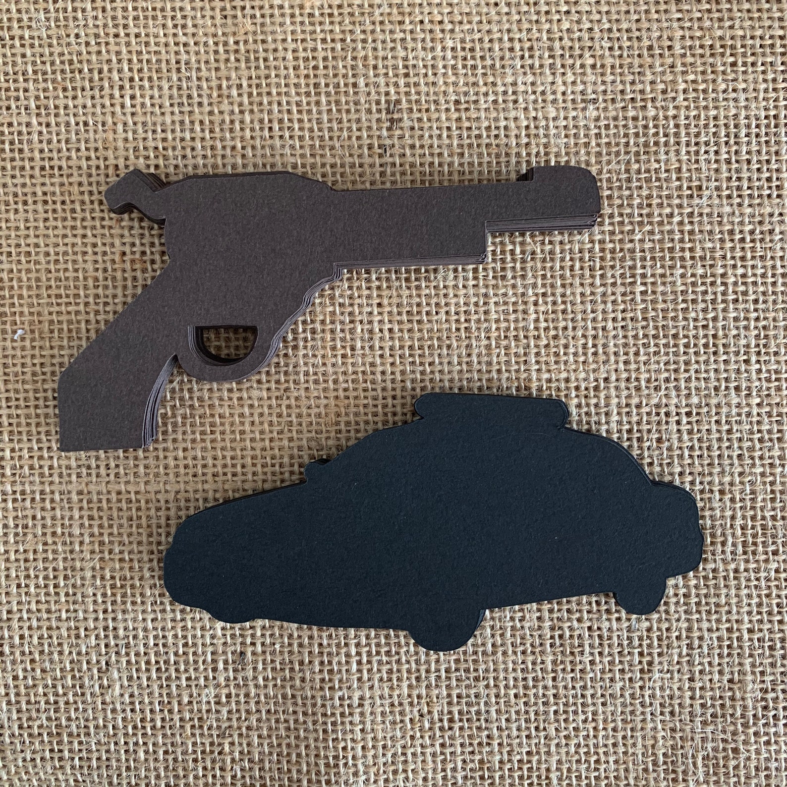 Gun Paper Cut Outs Set of 25 Pistol Die Cuts Gun die cuts Etsy