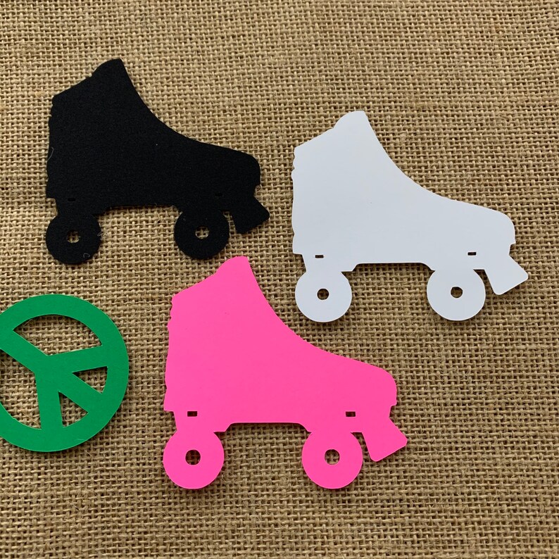 Roller Skate Paper Cut Outs Set of 25 Roller Skate Die Cuts Etsy