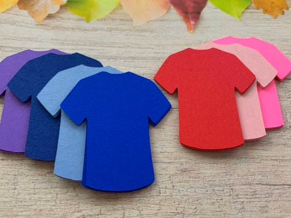 T-shirt Paper Cut Outs Set of 25 Shirts Paper - Etsy Hong Kong