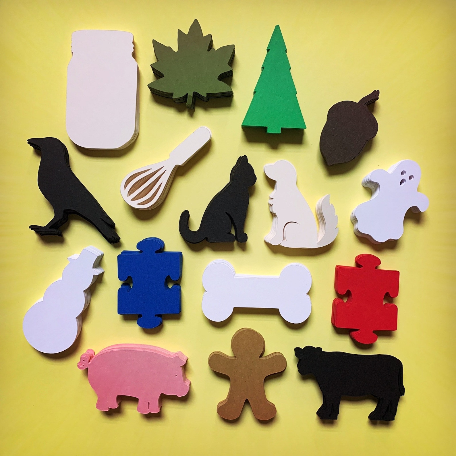 Puzzle Paper Cut Outs Set of 25 Puzzle Piece Die Cuts Etsy