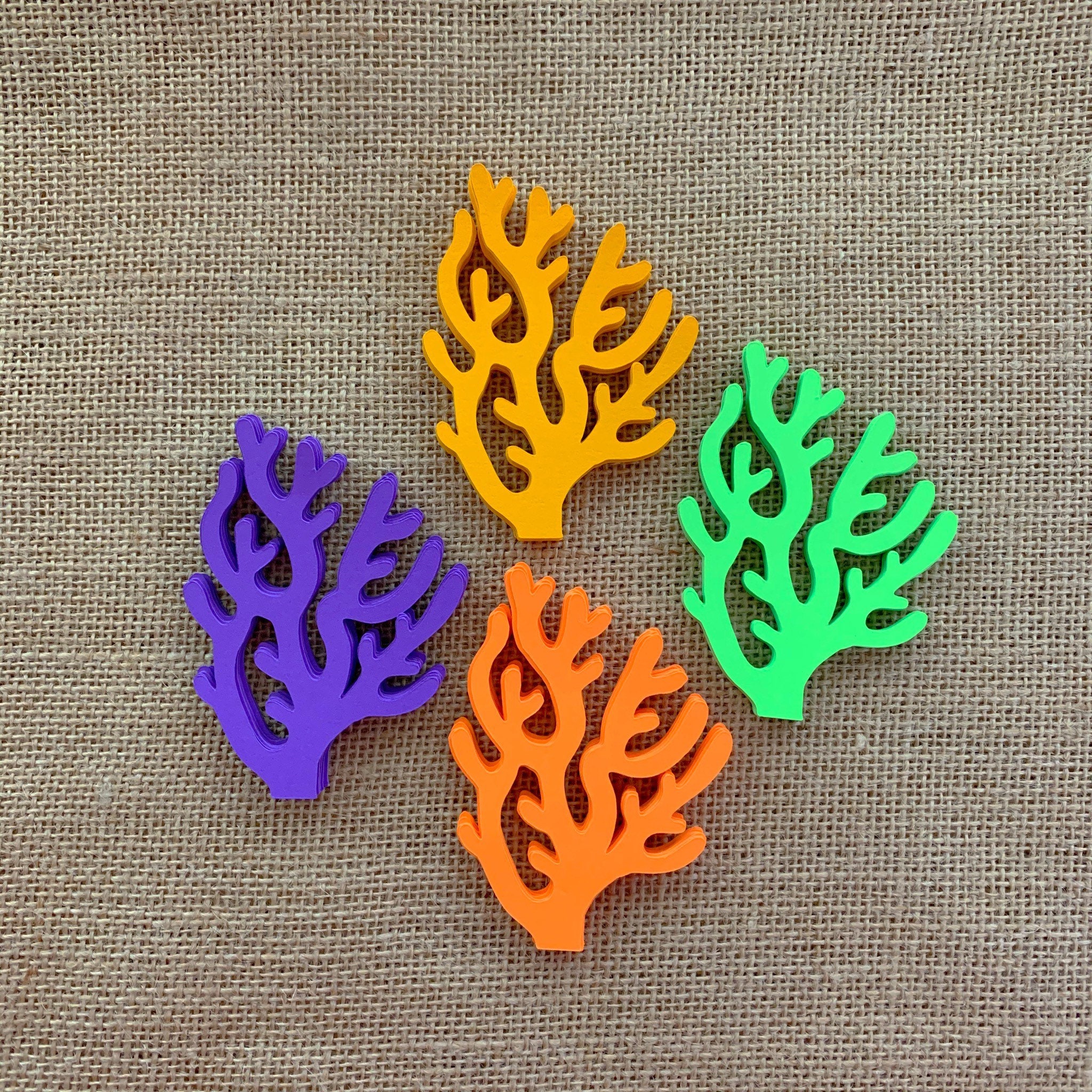Sea Coral Paper Cut Outs Set Of 25 Sea Coral Die Cuts Etsy de