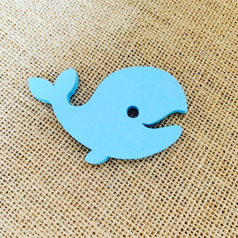 Whale Paper Cut Outs Set of 25 Whale die cuts Paper whales Etsy