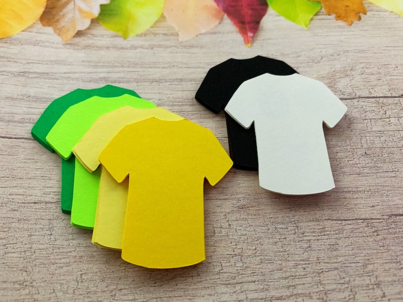 Tshirt Paper Cut Outs Set of 25 Shirts Paper Cut Outs Etsy
