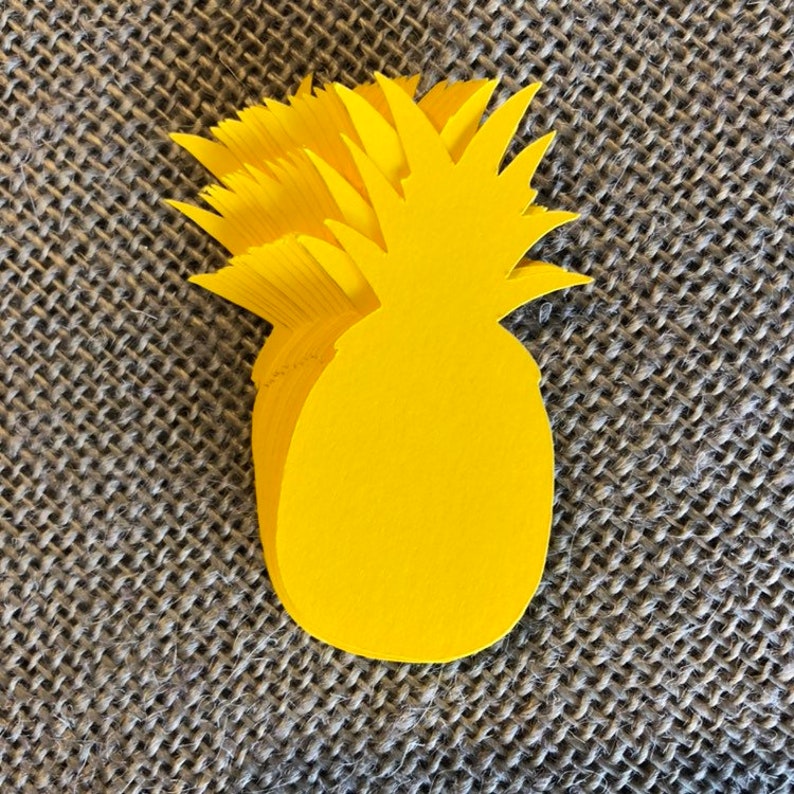 Pineapple Paper Cut Outs Set of 25 Pineapple die cuts Etsy