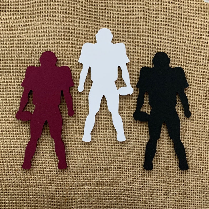 Football Player Paper Cut Outs Set of 25 Football Player Die Etsy