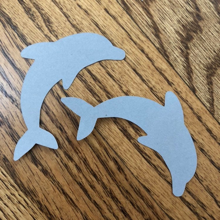 Dolphin Paper Cut Outs Set of Dolphin Die Cuts Paper | Etsy