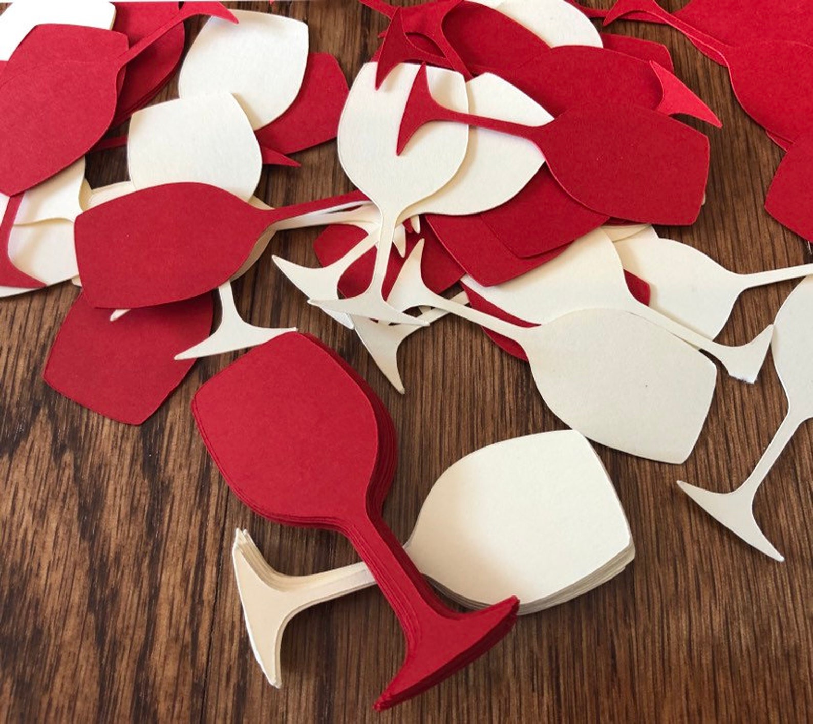 Wine Glass Cut Outs Set of 25 wine Glass Table Confetti Set Etsy