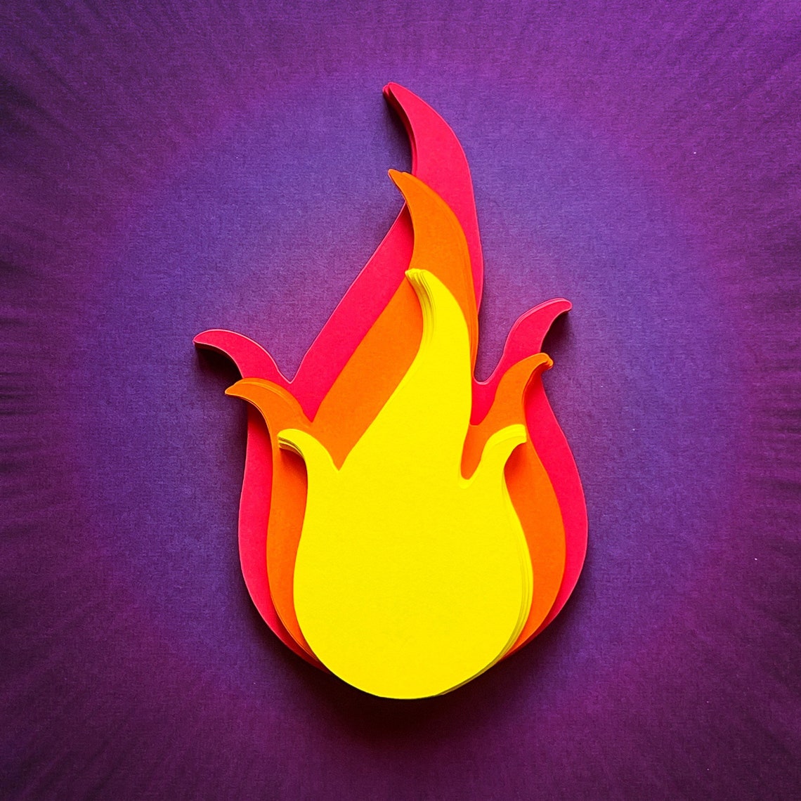 Flame Paper Cut Outs Set of 25 Paper Flame Die Cuts Fire Etsy
