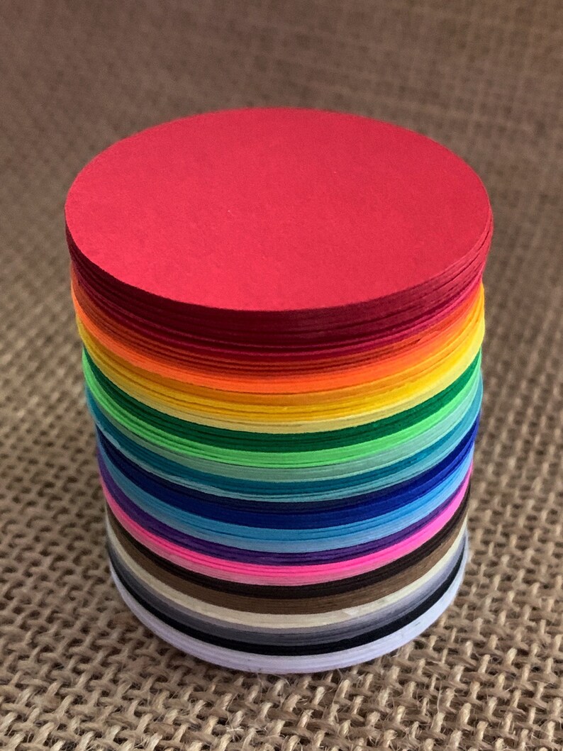 Set of 30 Circle Paper Cut Outs Round Paper Die Cuts Blank Etsy