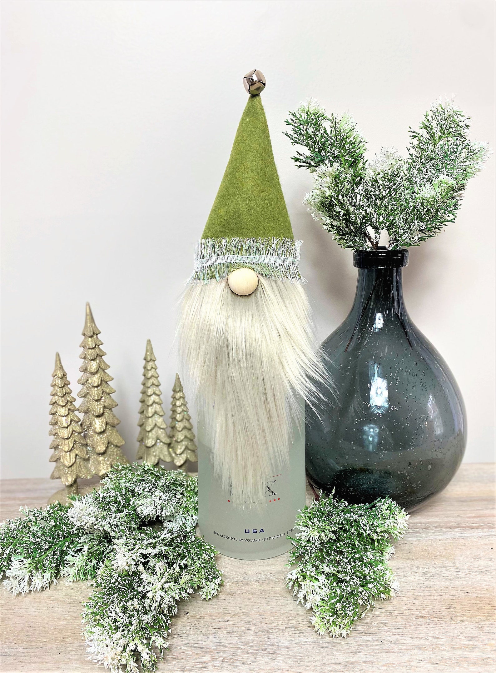 Gnome Bottle Topper Christmas Gift Wine Bottle Topper Secret Etsy