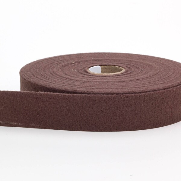 Quilt binding, brushed, 2" fold in half, finish 1", 25 yds, Chocolate