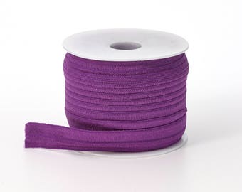 Foldover elastic, .625" Wide, 25 yds, Purple