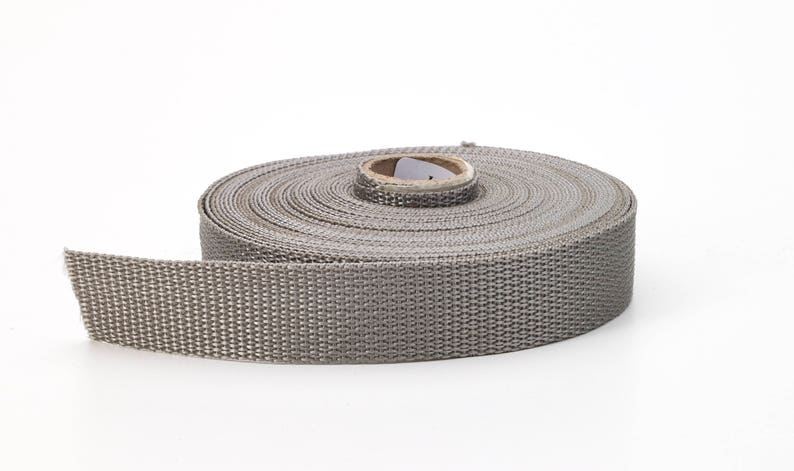 Polypropylene webbing, 2 Wide, 10 yds, Grey image 1