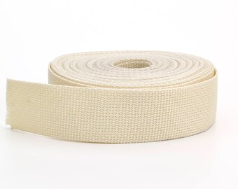 Polypropylene webbing, 1" Wide, 10 yds, Bone