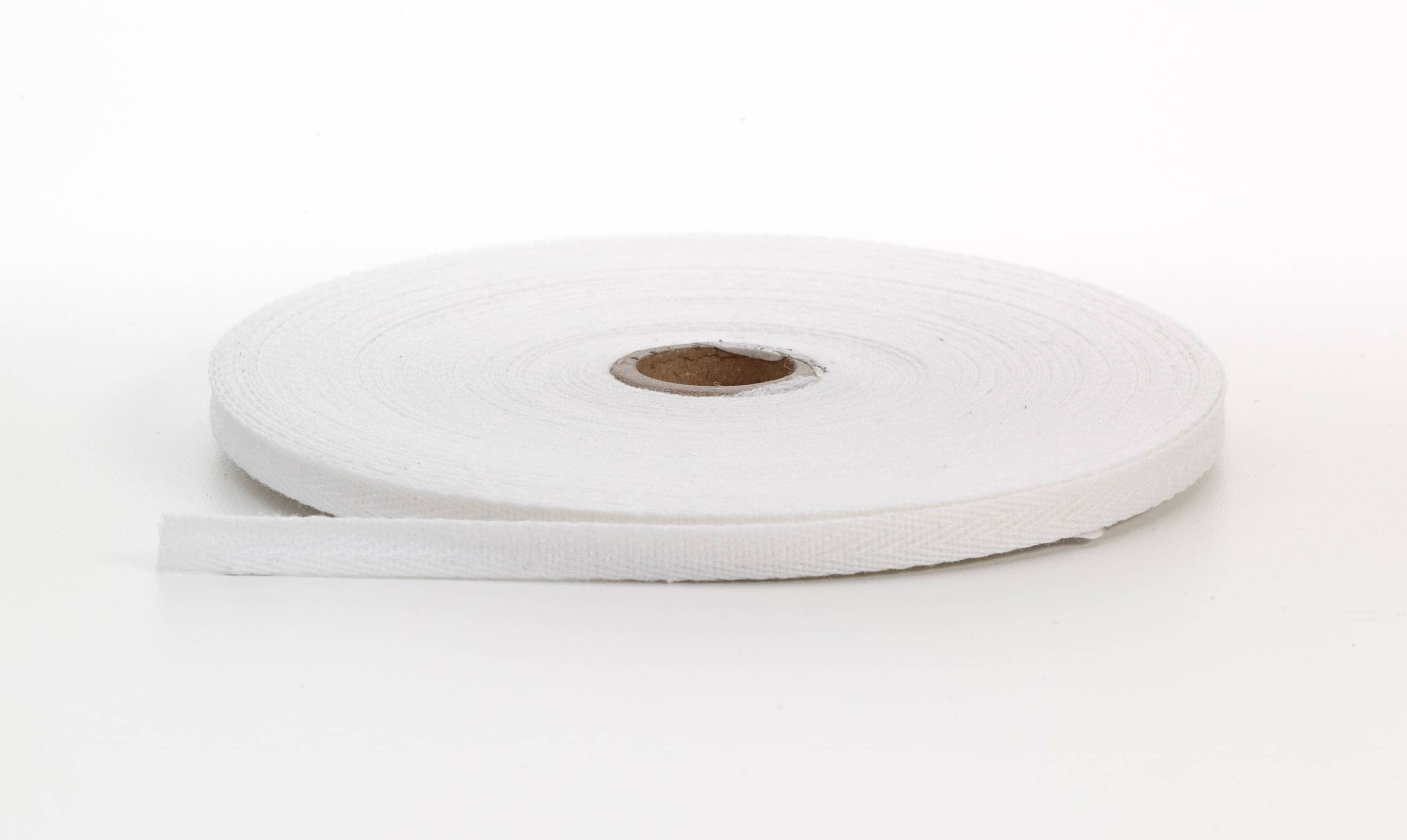 Twill Tape Herringbone 100% Cotton Tape Ribbon 1-1/4 inch White 5 yards  #TW14