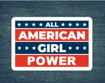 All American Girl Power Sticker