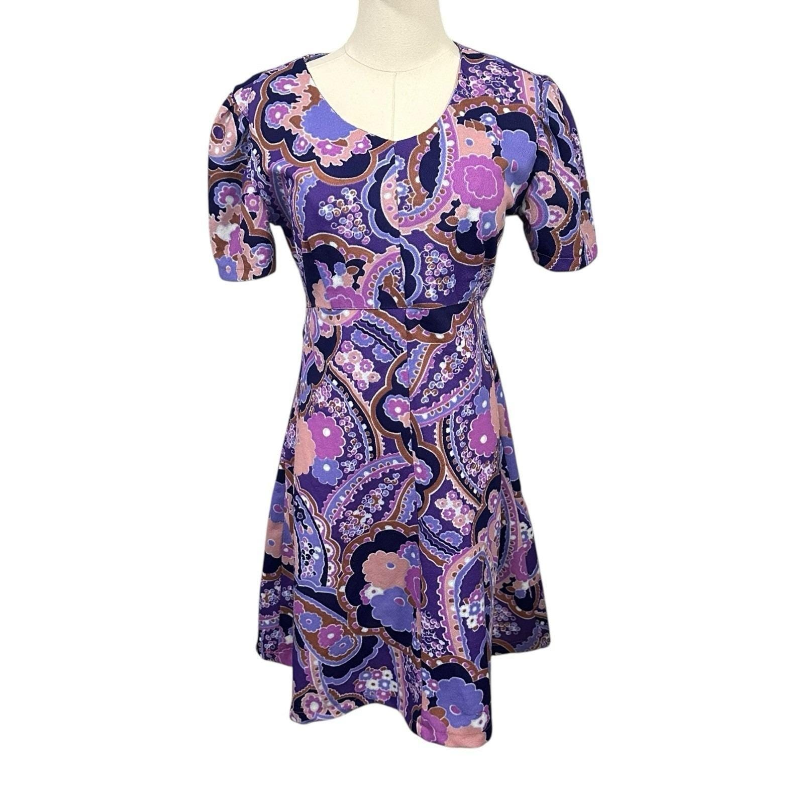 70s Fit Flare Dress - Etsy