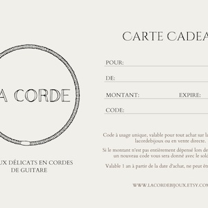 Carte cadeau à télécharger et imprimer