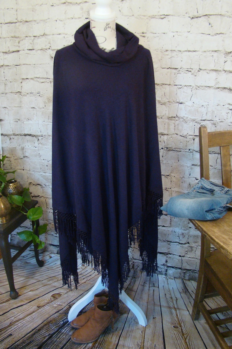 Moroccan Fringe Poncho from Essaouira