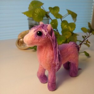 Fuzzy Needle Felted Pony
