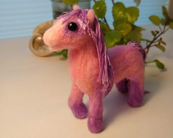 Fuzzy Needle Felted Pony