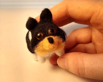 Needle Felted Chubby Dog