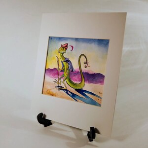 Lizard on a Journey original watercolor painting