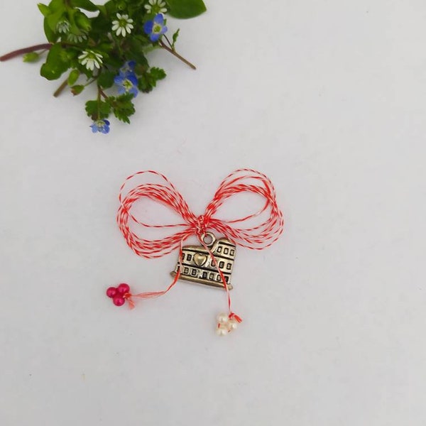Romanian Martisor Romania march spring tradition amulet luck handmade pendant Rome Coloseum